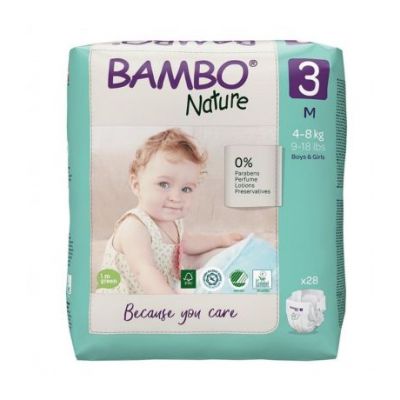 Pannolini Taglia 3 Midi 4-8 kg Eco 28 Bambo