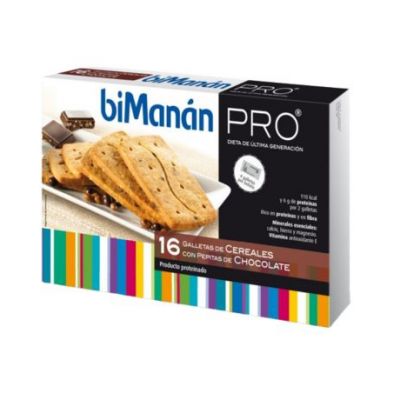 Biscotti ai cereali con gocce di cioccolato 16 unità Bimanan Pro