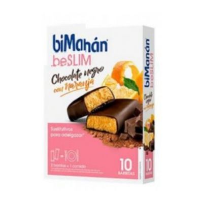 Barrette sostitutive al cioccolato all'arancia 10 unità Bimanan