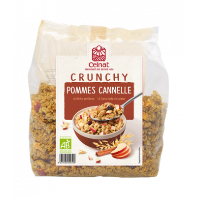 Muesli Crunchy Manzana y Canela Bio 375g Celnat