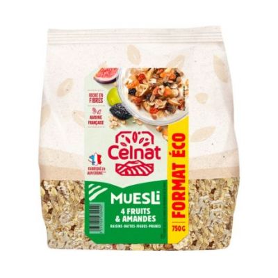 Muesli Fiocchi D'Avena 4 Frutti Mandorle Eco 750g Celnat