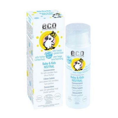 Baby and Children's Sun Cream Without Perfume SPF50 Bio Vegan 50ml Eco Cosmetics