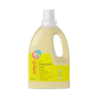 Detersivo liquido per bucato color limone e menta 1,5 l Sonett