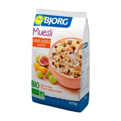 Organic Sugar-Free Fruit Muesli 375g Bjorg