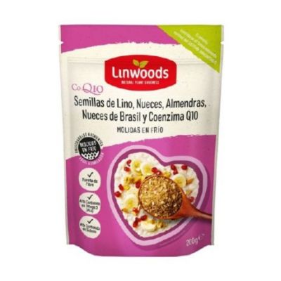 Flax Seeds, Almonds, Walnuts and Brazil Nuts with CoQ10 200g Linwoods - Eco Vegan