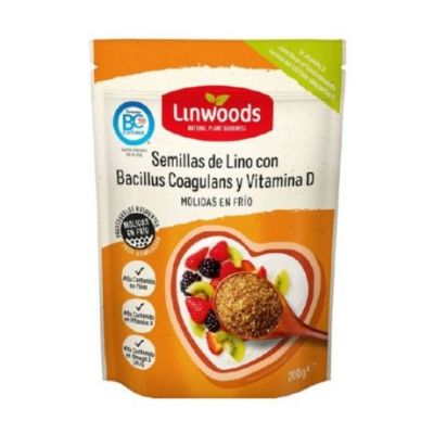 Semillas de Lino con Bacilus Coagulan y Vitamina D SinGluten Vegan 200g Linwoods