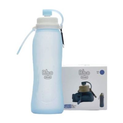 Bottiglia Bbo pieghevole blu 1 unità Irisana