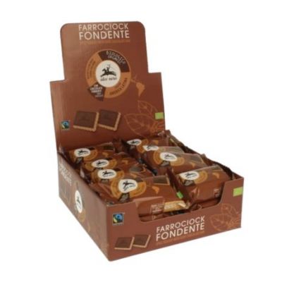 Galletas Espelta Cubierta Chocolate Negro 24uds Alce Nero