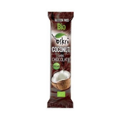 Barrette al cocco con cioccolato Bio Vegan senza glutine 1boxx20 unità Oskri