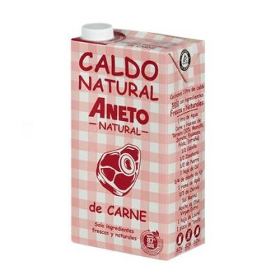 Caldo Natural de Carne SinGluten 1L Aneto