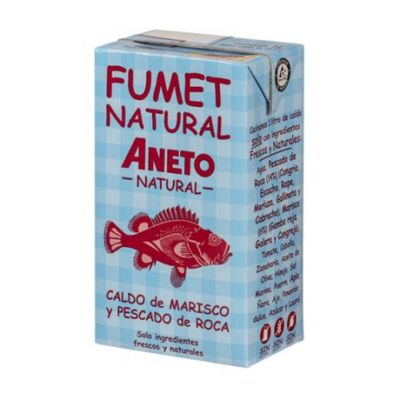 Brodo Di Fumetteria Naturale Di Pesce E Frutti Di Mare 1L Aneto