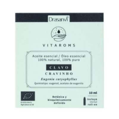 Huile Essentielle de Girofle Bio 10ml Vitaroms Drasanvi