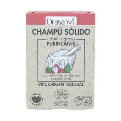 Shampoo Solido per Capelli Grassi Ecocert 80g Drasanvi