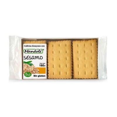Biscotti da colazione al Sesamo Senza Glutine Bio 160g Mandole