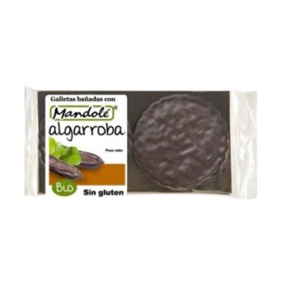 Biscuits Coated with Carob Gluten-Free Bio 125g Mandole
