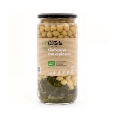Chickpeas with Spinach Gluten Free Eco Vegan 720g Carlota Organic