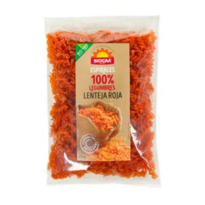 Bio Vegan Red Lentil Spirals 250g Biogra