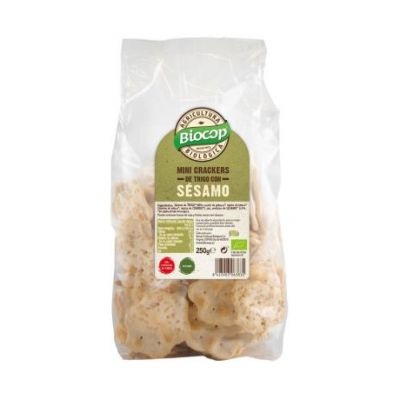 Mini Crackers Di Grano Al Sesamo Biologici Vegan 250g Biocop