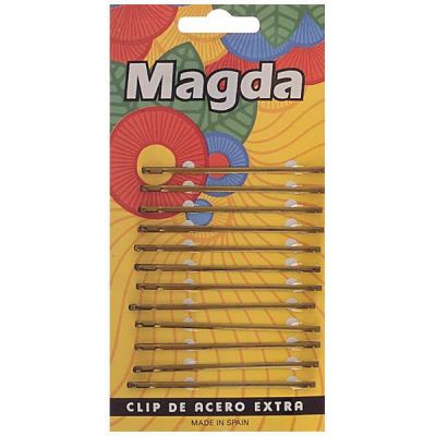 CLIPS MAGDA LARGO BRONCE-caja 24 docenas
