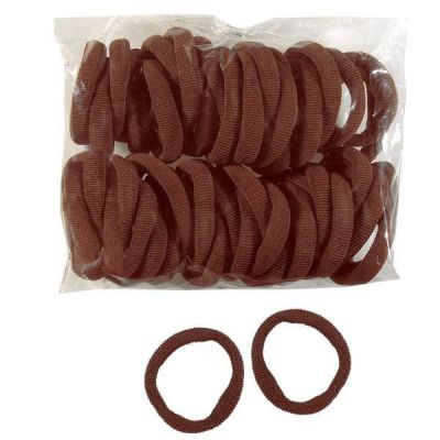 SUPPORT DE COIFFAGE EN CAOUTCHOUC MARRON (sachet de 50 pièces)
