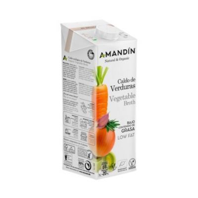 Bouillon De Légumes Naturel Sans Gluten Eco Vegan 1L Amandin