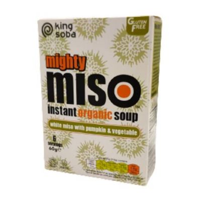Sopa Instantanea de Miso con Calabaza y Verduras SinGluten 6 Sobres King Soba