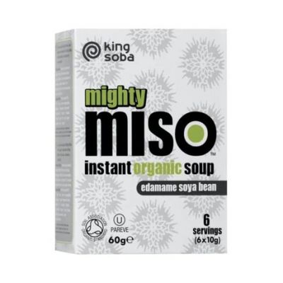 Soupe Instantanée Miso et Edamame Sans Gluten Bio 1boîte King Soba
