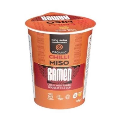 Verre à soupe biologique Ramen Miso Chili 85g King Soba