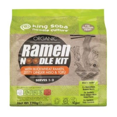 Kit di Ramen Noodles con Miso di Grano Saraceno, Zenzero e Tofu Biologico 1 unità King Soba