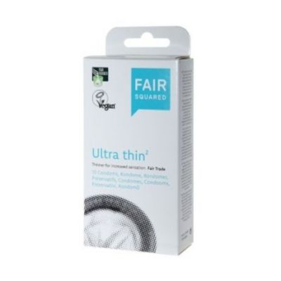 Preservativos Ultra Delgados Vegan 10 Fair Squared