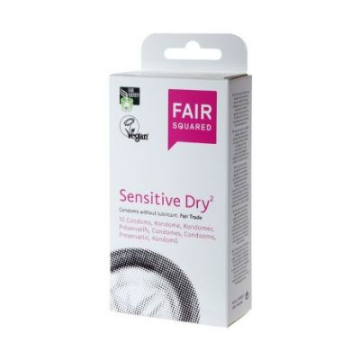 Preservativo Sensitive Dry Sin Lubricante Vegan 10uds Fair Squared