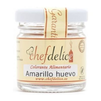 Colorante Amarillo Huevo Polvo SinGluten 20g Chefdelice
