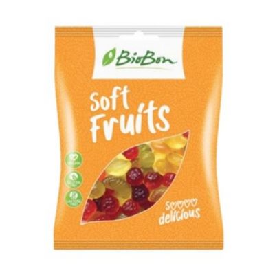 Golosinas de Fruta Bio Sin Gelatina SinGluten Bio Vegan 100g Biobon