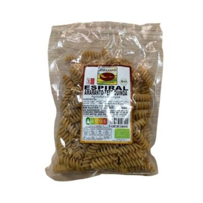 Amaranth Teff and Quinoa Spirals Gluten Free Eco Vegan 250g Bioprasad