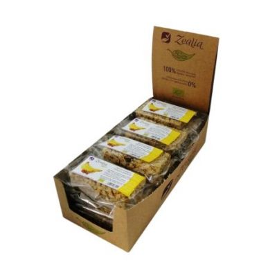 Barres Bio Vegan Sans Gluten Banane et Noisette 20 unités Zealia