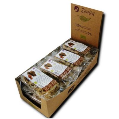 Barretta di cioccolato e nocciole bio vegan senza glutine 20 unità Zealia