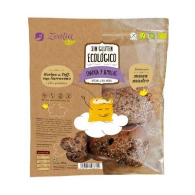 Mini Panecillos de Chapata 7 Semillas SinGluten Eco Vegan 280g Zealia