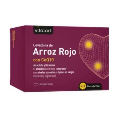 Levadura de Arroz Rojo con CoQ10 SinGluten 60comp Vitalart