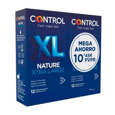 Pack économique de préservatifs Nature XL 2 boîtes x 12 contrôles