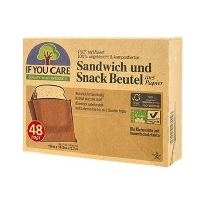 Sac en papier pour biscuits et sandwich Bio 48 If You Care