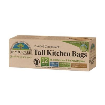 Sacs à ordures compostables 50L 12 unités Si vous vous en souciez