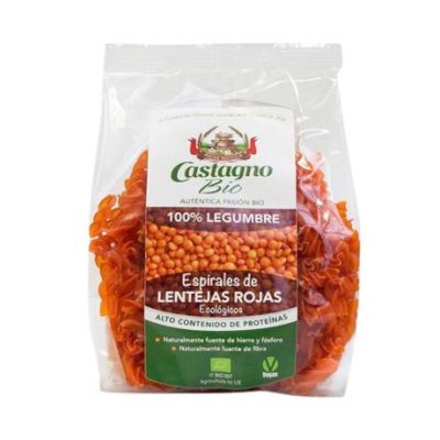 Eco Red Lentil Spirals 250g Castagno