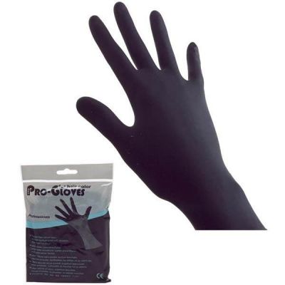 BLACK LATEX GLOVES, MEDIUM (b/2 unit