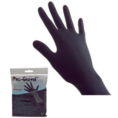 BLACK LATEX GLOVES, SMALL (b/2 unit