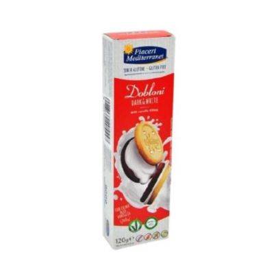 Dobloni Biscotti Vegani Fondenti Senza Glutine 120g Piaceri Mediterranei