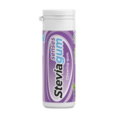 Steviagum Senses Chicles Sabor Arandanos y Menta SinGluten Vegan 15uds Lemon Pharma