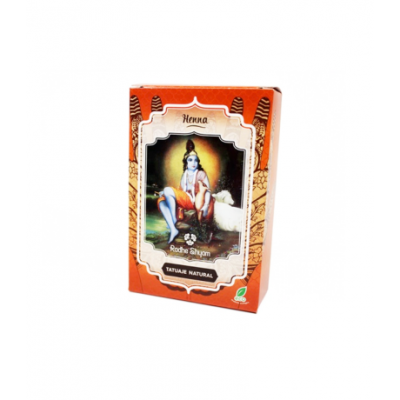 Henna Tatuaje Natural en Polvo Eco Vegan 50g Radhe Shyam