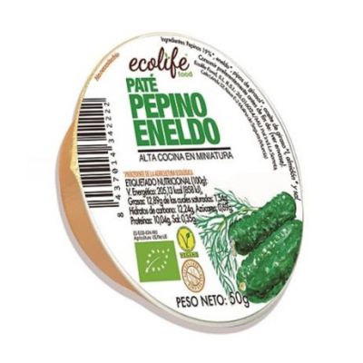Patè Vegetale Vegano Di Cetrioli e Aneto 50g Ecolife Food