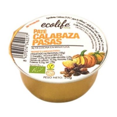 Patè Vegetale Vegano Di Zucca E Uvetta 50g Ecolife Food