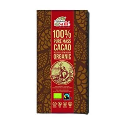 Chocolate Negro 100 Cacao SinGluten Eco Vegan 100g Chocolates Sole